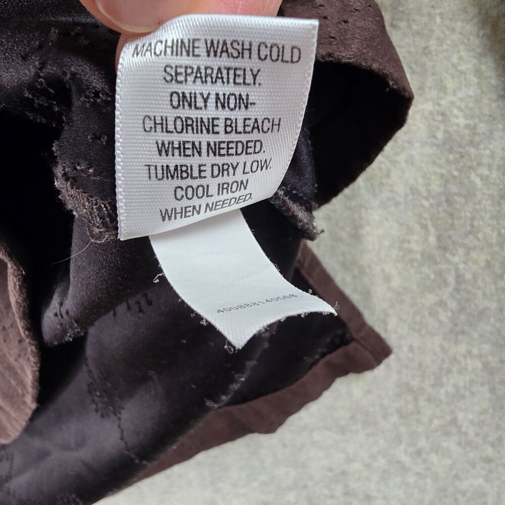 Croft & Barrow Womans Button-Up Brown Long-Sleeve Shirt 1X Polyester Relaxed Fit - Picture 6 of 8